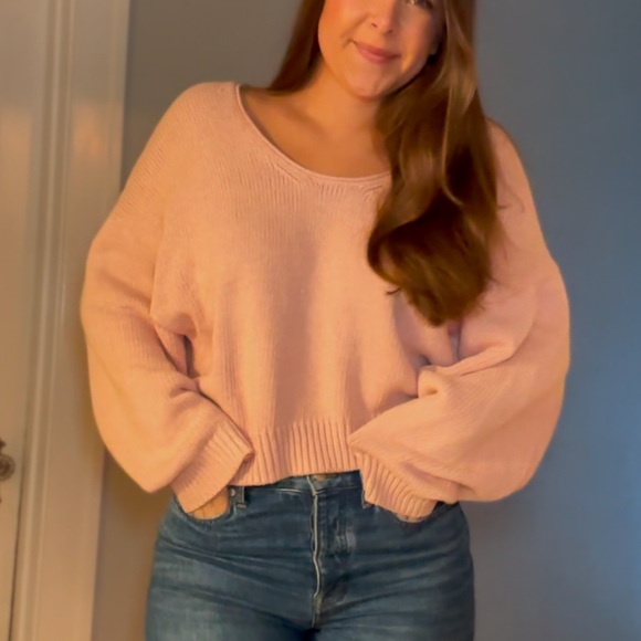 Free People Baby Pink Knit Sweater - Picture 6 of 6